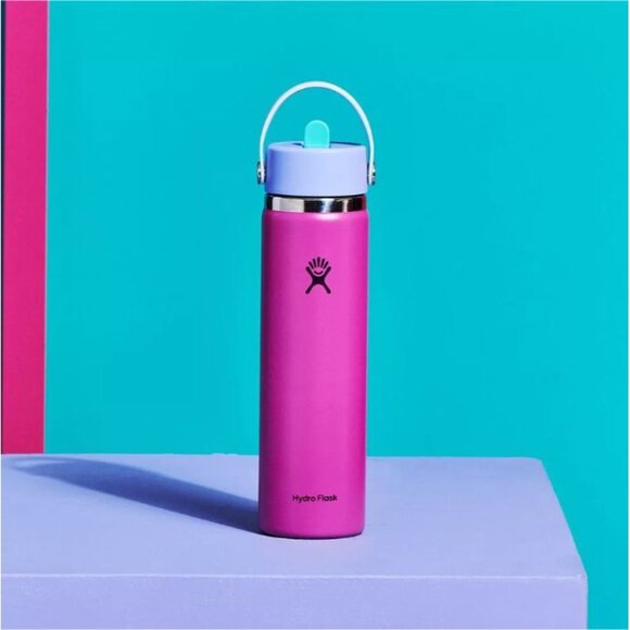 Hydro Flask 24 Oz Limited Edition Flex Straw Cap Bottle Pink Purple Stainless St - Picture 2 of 9